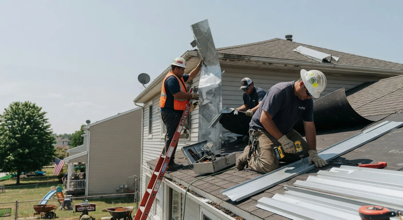 Storm Damage Metal Roof Repair in East Vandergrift, PA